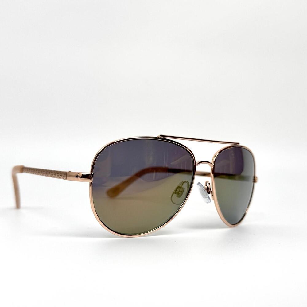 Oscar de la Renta Women"s MOD3041-780 Rose Gold Mirror Lens Aviator Sunglasses